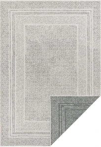 Dywan dwustronny, płasko tkany, sznurkowy, zewnętrzno-wewnętrzny Bougari Twin, zielony 120x170