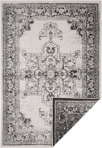 Dywan dwustronny, płasko tkany, sznurkowy, zewnętrzno-wewnętrzny Bougari Bordon ,szary  120x170