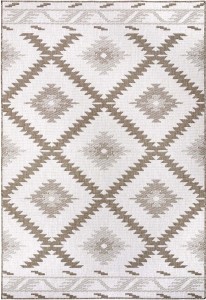 Dywan dwustronny, płasko tkany, sznurkowy, zewnętrzno-wewnętrzny Bougari  Malibu, brązowy 120x170