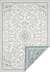 Dywan dwustronny, płasko tkany, sznurkowy, zewnętrzno-wewnętrzny Bougari  Leyte, zielony 120x170