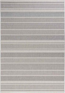 Dywan szary  płasko tkany sizal, zewnętrzno-wewnętrzny Hanse-Home Strap 200x290