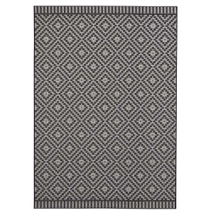 Dywan czarno-biały  płasko tkany sizal, zewnętrzno-wewnętrzny Hanse Home Breeze 120x170