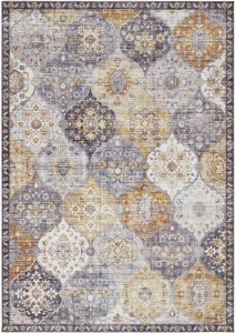 Dywan orientalny do salonu 200x290cm granatowo-żółty dywan Elle Decor Kashmir Ghon 