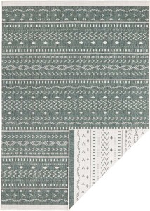 Dywan zielony dwustronny, płasko tkany, sznurkowy, zewnętrzno-wewnętrzny Bougari  Kuba 80x150cm