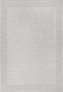Dywan szary  płasko tkany sizal, zewnętrzno-wewnętrzny Tapeso Vena 200x290cm