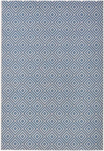 Dywan niebieski  płasko tkany sizal, zewnętrzno-wewnętrzny Bougari Karo 80x150cm