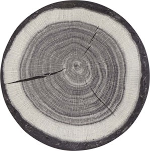 Okrągły szary dywan na gumie,pień drzewa 100cm