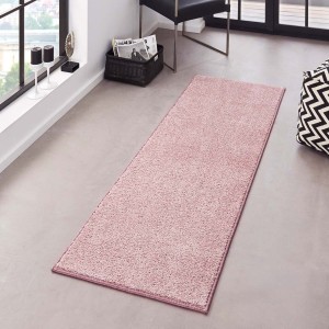 Chodnik z miękkim krótkim włosem,kolor różowy 80x400cm Hanse HOME