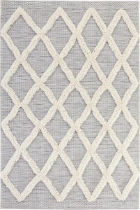 Dywan szaro-kremowy  płasko tkany sizal, zewnętrzno-wewnętrzny Mint Rugs Handira 120x170cm