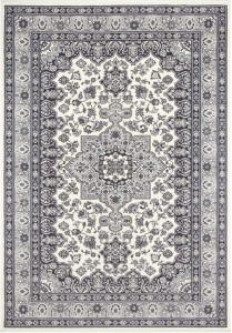 Klasyczny, tradycyjny szaro-niebieski dywan do salonu 200x290cm