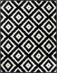 Nowoczesny kremowo-czarny dywan do salonu 200x290cm