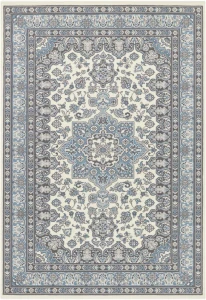 Klasyczny,tradycyjny niebiesko kremowy dywan do salonu Nouristan 120x160cm