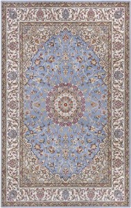 Klasyczny,tradycyjny błękitno kremowy dywan do salonu Nouristan  200x290cm
