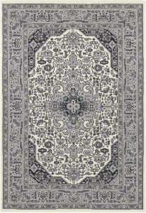Klasyczny,tradycyjny szaro kremowy dywan do salonu,miękki włos Nouristan 160x230