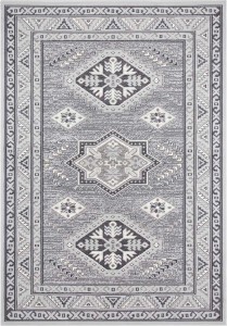 Klasyczny,tradycyjny szary dywan do salonu z miękkim włosem Nouristan 120x170cm