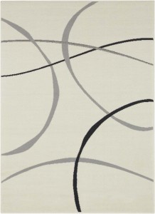 Nowoczesny kremowy dywan do salonu z miękkim włosem Tapeso 120x160cm