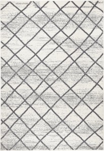 Nowoczesny kremowo szary dywan do salonu,miękki włos wzór Zala Living 160x230cm