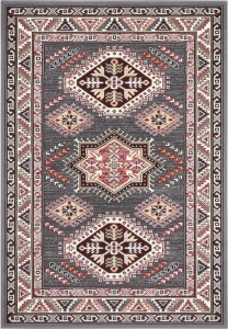 Tradycyjny kremowo szary dywan do salonu,miękki włos wzór Nouristan 160x230cm