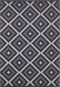 Nowoczesny kremowo szaro czarny dywan do salonu,miękki włos wzór  Hanse Home 160x230cm