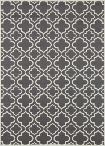 Nowoczesny szaro kremowy dywan do salonu z miękkim krótkim włosem Tapeso 180x260cm