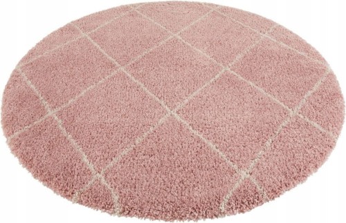 Dywan-okragly-shaggy-160cm-kremowo-rozowy-wzor-boho-z-miekkim-wlosem.jpg