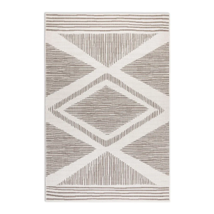 Dywan na taras 120x170cm ,kremowo beżowy dwustronny, sznurkowy Elle Decor Rhombus
