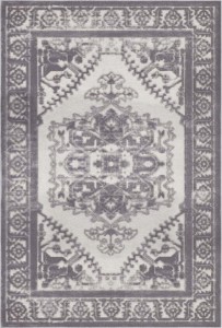 Szaro srebrny dywan z wiskozy,miękki włos,efekt 3D 120x170cm Elle Decor Vilaine