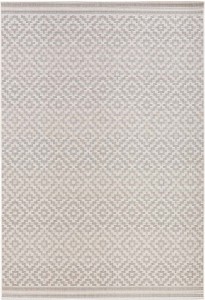 Dywan NORTHRUGS BOUGARI NAVARIONO,kremowo szary dywan zewnętrzno-wewnętrzny, płasko tkany 160x230 cm