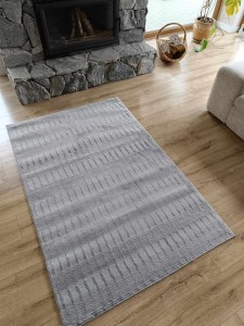 Dywan nowoczesny pluszowy,kolor szary 160x230cm z krótkim miękkim włosiem.