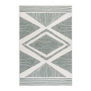 Dywan zielono kremowy,  zewnętrzno-wewnętrzny, płasko tkany, sznurkowy 80x150 cm Elle Decor Gemini