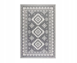 Dywan szaro kremowy,  zewnętrzno-wewnętrzny,płasko tkany, sznurkowy 80x150 cm Elle Decor Gemini