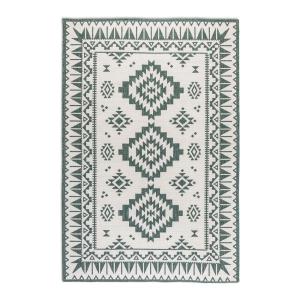 Dywan dwustronny,zewnętrzno-wewnętrzny ELLE DECOR GEMINI- zielono kremowy 160x230 cm dywan sznurkowy