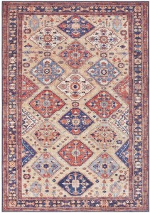 Dywan orientalny , czerwono niebiesko kremowy 200x290 cm ELLE DECOR KELIM