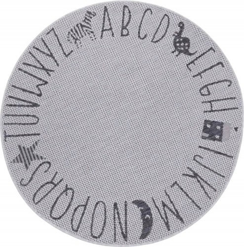 Dywan-dzieciecy-okragly-120cm-plaskotkany-szary-wzor-abecadlo.jpg