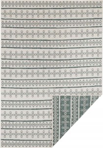 Dywan Northrugs Bougari -MADEIRA, zielono kremowy chodnik dwustronny 80x350cm