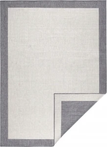 Dywan 80x150cm NORTHRUGS PANAMA- , szaro kremowy, dwustronny ,płasko tkany,zewnętrzno-wewnętrzny
