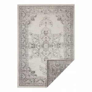 Dywan dwustronny,zewnętrzno-wewnętrzny NORTHRUGS/BOUGARI- szaro kremowy 160x230 cm dywan sznurkowy, płasko tkany