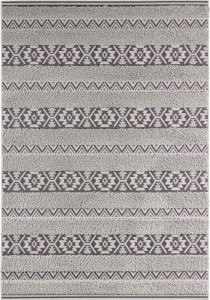 Dywan na taras 80x150cm-MINT RUGS TEMARA szary dywan zewnętrzno-wewnętrzny, płasko tkany typu sizal z elementami włosia