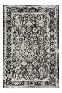 Dywan do salonu 120x180cm,czarno kremowy uniwersalny do wielu pomieszczeń HANSE HOME CATANIA, dywan szenilowy