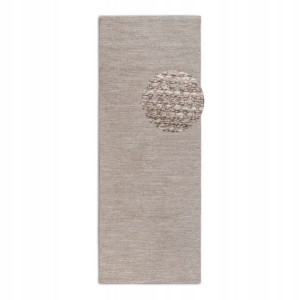 CHODNIK naturalny z wełny 80x200cm, Elle DECOR Pradesh Linen w kolorze beżowym
