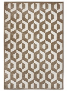 Dywan na taras 200x285cm- HANSE HOME HEXA ,beżowo brązowy dywan zewnętrzno-wewnętrzny, płasko tkany typu sizal z elementami włosia