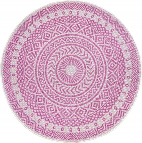 Dywan-okragly-na-taras-160cm-plasko-tkany-rozowo-kremowy-wzor-boho.jpg