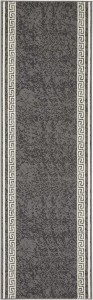 Chodnik na korytarz, przedpokój 80x200cm-Hanse Home z krótkim miękkim włosem, szaro kremowy kolor