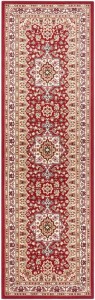 Chodnik na korytarz, przedpokój 80x250cm-Hanse Home BASIC z krótkim miękkim włosem, czerwono kremowo