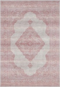 Dywan orientalny do salonu 200x290cm NOURISTAN CARME, płasko tkany, różowo kremowy kolor