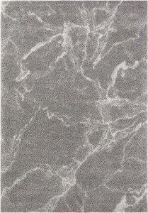 Dywan Shaggy do salonu 200x290cm,MINT MAYRIN , szaro kremowy wzór beton,marmur