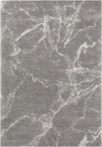 Dywan shaggy do salonu 80x150cm-Mint RUGS MAYRIN ,kremowo szary wzór beton ,marmur z miękkim włosiem