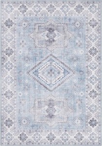 Dywan orientalny do salonu 80x150cm NOURISTAN Gratia, wielokolorowy płasko tkany wzór