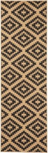 Chodnik na korytarz, przedpokój 80x350cm-Hanse Home Basic z krótkim miękkim włosem, czarno beżowy nowoczesny