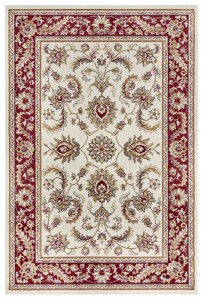 Chodnik tradycyjny na korytarz, przedpokój 80x240cm, HANSE HOME LUXOR ,klasyczny wzór kremowo czerwony